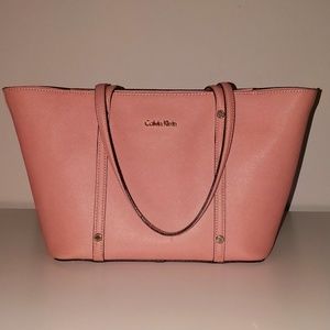 Salmon Pink Calvin Klein Tote Bag